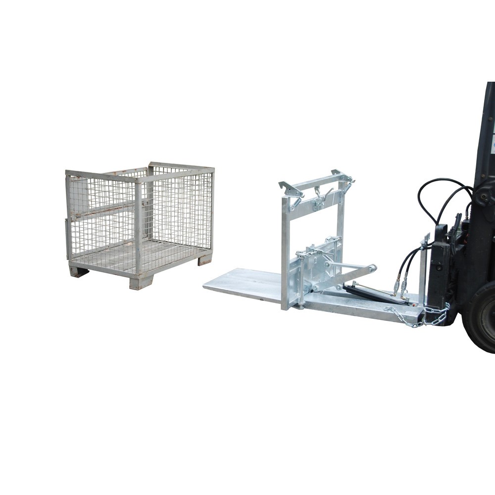 Produktabbildung Nr. 1: Bauer® Basculeur type KG-A, basculement par système hydraulique du chariot élévateur, galvanisé à chaud, capacité de charge 500 kg