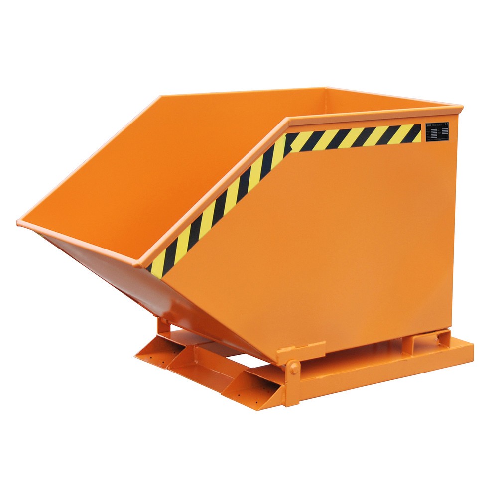 Illustration du produit: Bauer® Benne à copeaux basculante, benne en forme de caisse, peinte, volume 0,4 m³, RAL 2000 orangé jaune