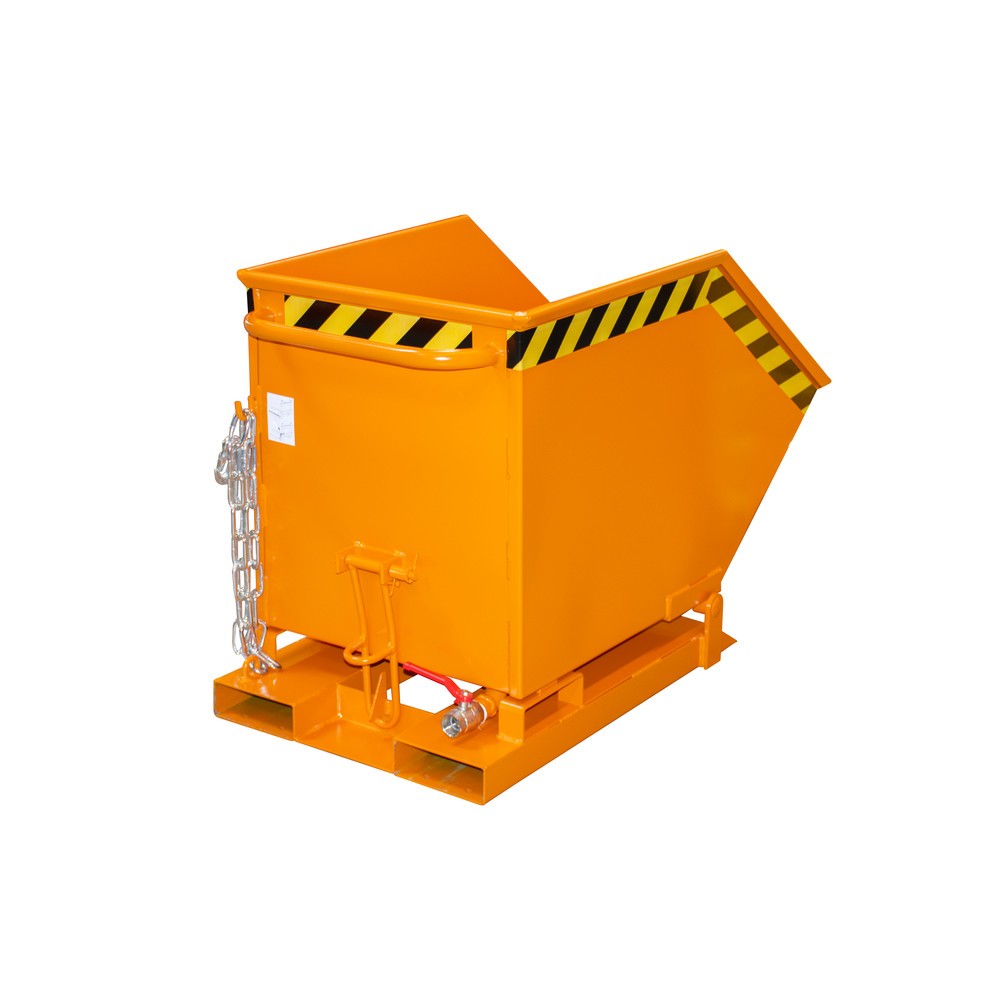 Illustration du produit: Bauer® Benne à copeaux basculante, benne en forme de caisse, peinte, volume 0,25 m³, RAL 2000 orangé jaune