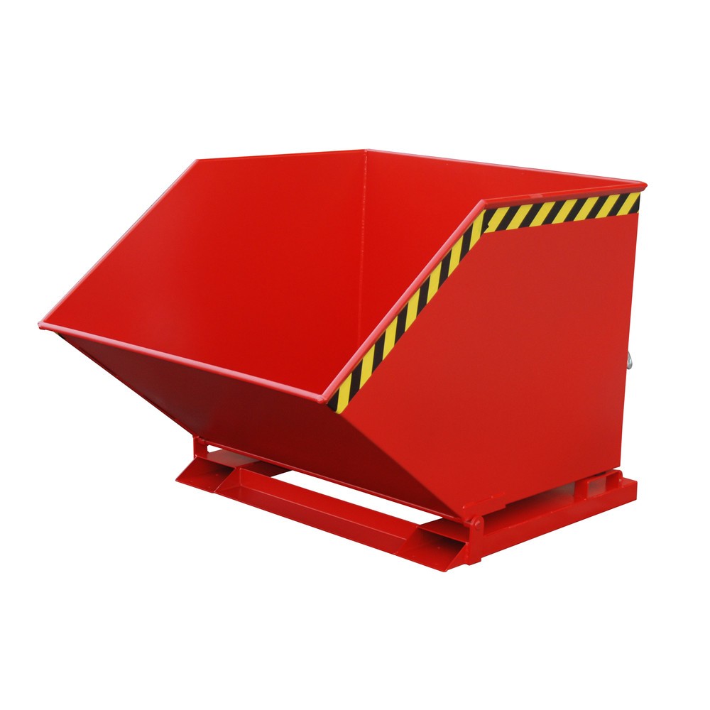 Illustration du produit: Bauer® Benne à copeaux basculante, benne en forme de caisse, peinte, volume 1 m³, RAL 3000 rouge feu