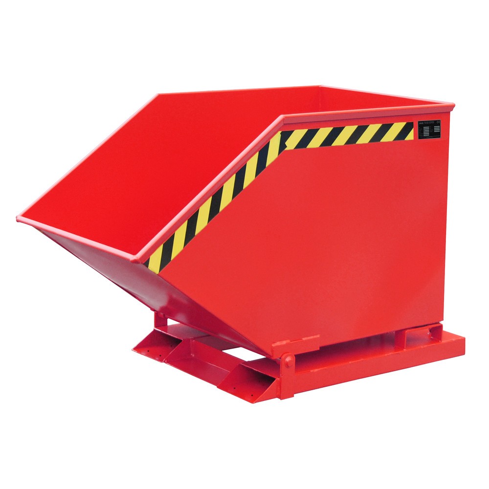 Illustration du produit: Bauer® Benne à copeaux basculante, benne en forme de caisse, peinte, volume 0,4 m³, RAL 3000 rouge feu