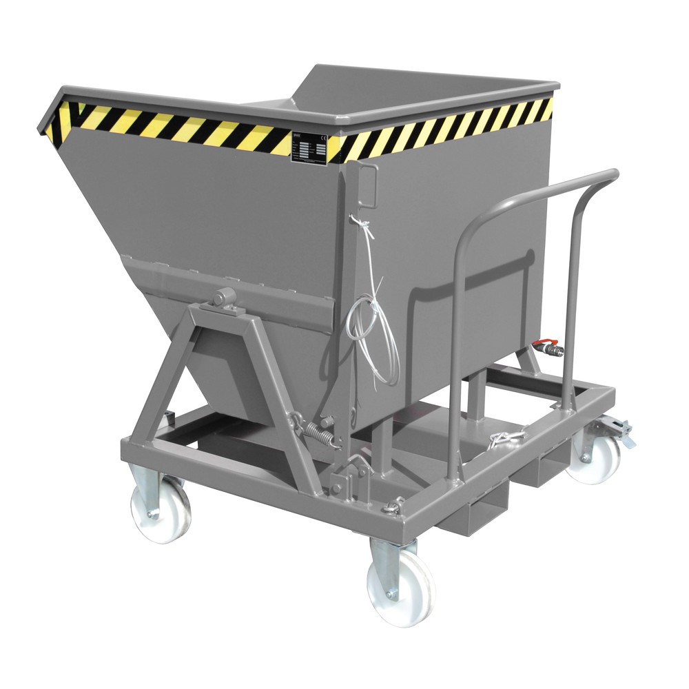 Illustration du produit: Bauer® Benne à copeaux basculante, vidage au niveau du sol, peinte, volume 0,55 m³, RAL 7005 gris souris