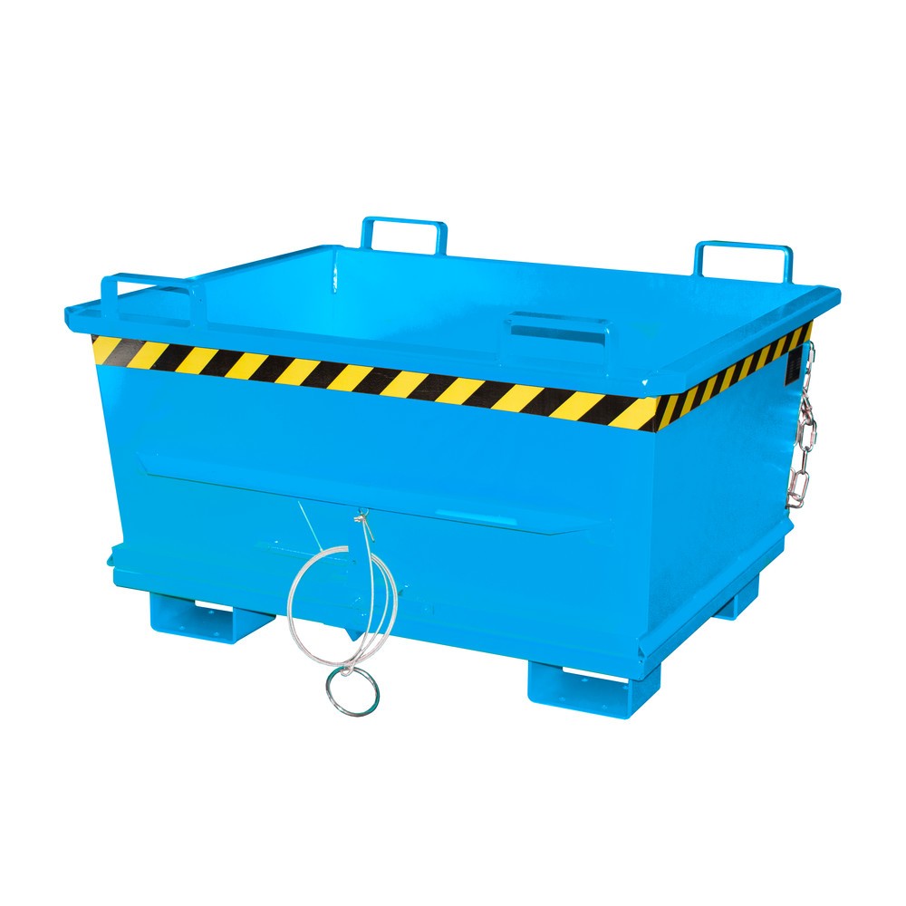 Produktabbildung Nr. 1: Bauer® Benne à fond basculant empilable, peint, volume 0,5 m³, RAL 5012 bleu clair