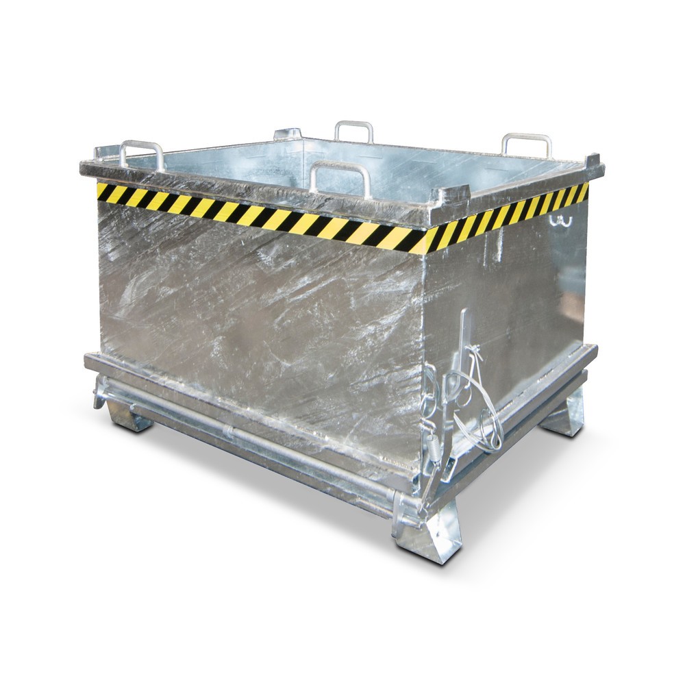 Produktabbildung Nr. 1: Bauer® Benne à fond basculant, fond basculant renforcé, galvanisée, capacité de charge 1 500 kg, volume 0,75 m³