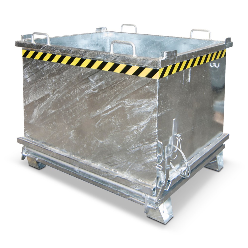 Produktabbildung Nr. 1: Bauer® Benne à fond basculant, fond basculant renforcé, galvanisée, capacité de charge 2 000 kg, volume 1 m³