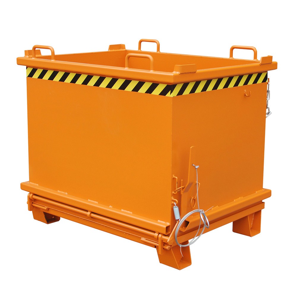 Produktabbildung Nr. 1: Bauer® Benne à fond basculant, fond basculant renforcé, peint, volume 1 m³, RAL 2000 orangé jaune