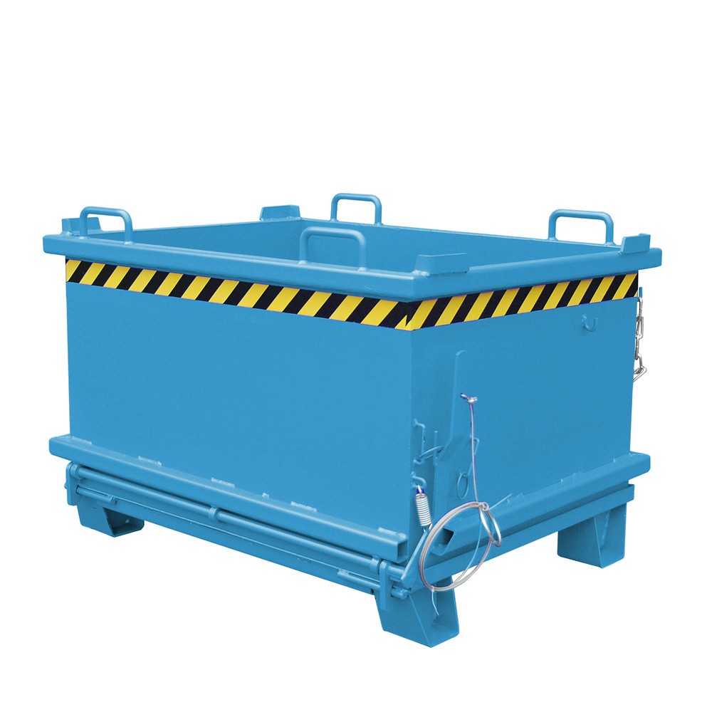 Produktabbildung Nr. 1: Bauer® Benne à fond basculant, fond basculant renforcé, peint, volume 0,5 m³, RAL 5012 bleu clair