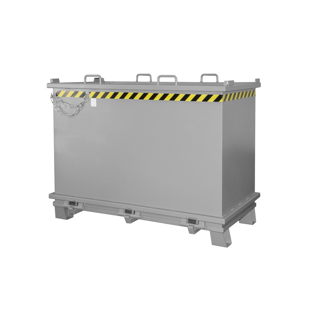 Produktabbildung Nr. 1: Bauer® Benne à fond basculant, fond basculant renforcé, peint, volume 2 m³, RAL 7005 gris souris