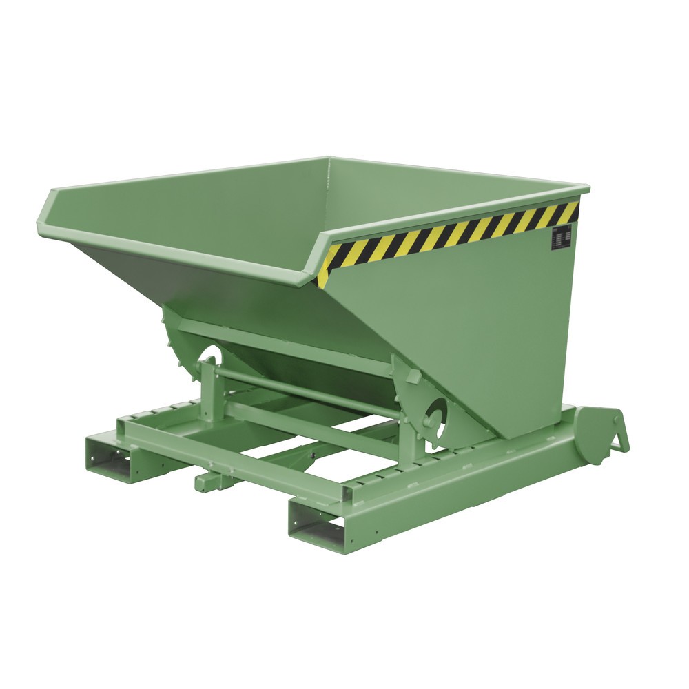 Produktabbildung Nr. 3: Bauer® Benne basculante à copeaux avec système automatique anti-affaissement, peinte, volume 0,9 m³, RAL 6011 vert réséda