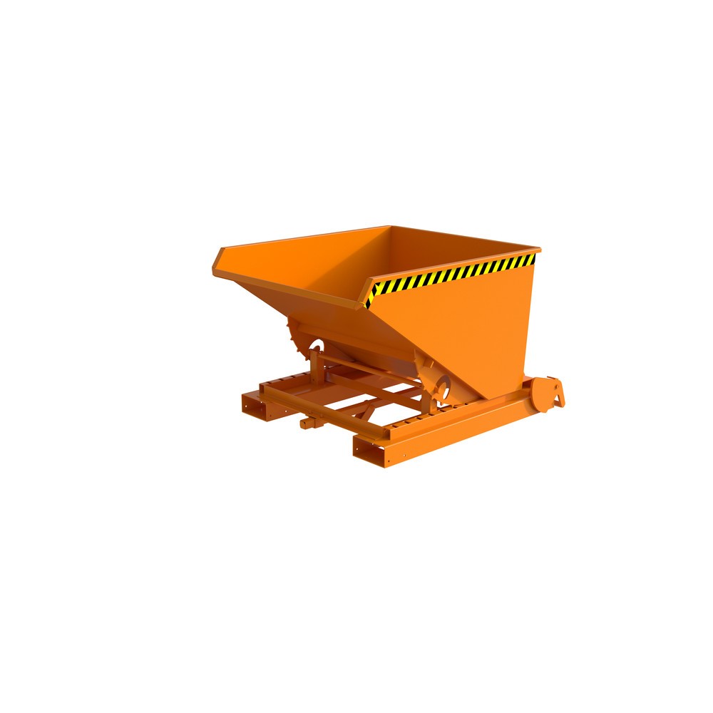 Produktabbildung Nr. 1: Bauer® Benne basculante à copeaux avec système automatique anti-affaissement, peinte, volume 0,6 m³, RAL 2000 orangé jaune