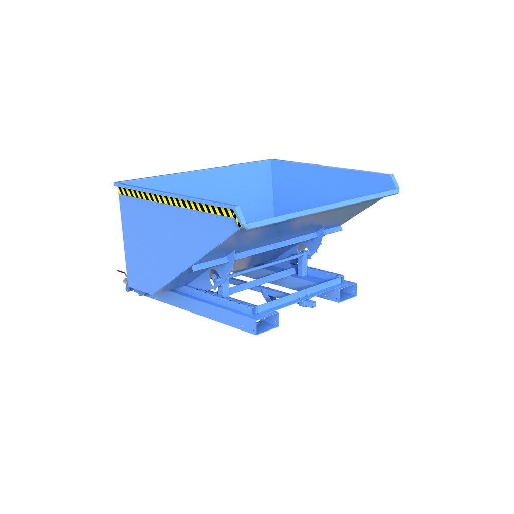 Produktabbildung Nr. 1: Bauer® Benne basculante à copeaux avec système automatique anti-affaissement, peinte, volume 0,9 m³, RAL 5012 bleu clair