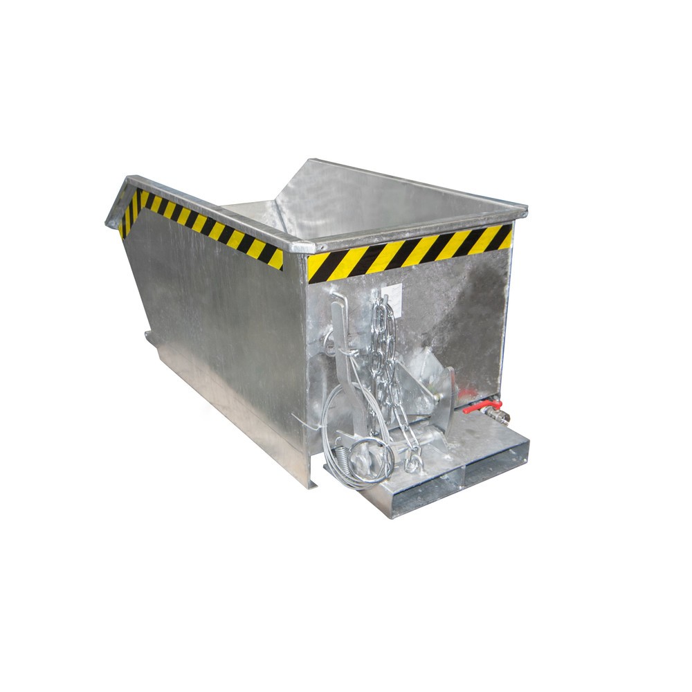 Produktabbildung Nr. 1: Bauer® Benne basculante à copeaux, fond intermédiaire en tôle perforée, galvanisée, capacité de charge 750 kg, volume 0,3 m³