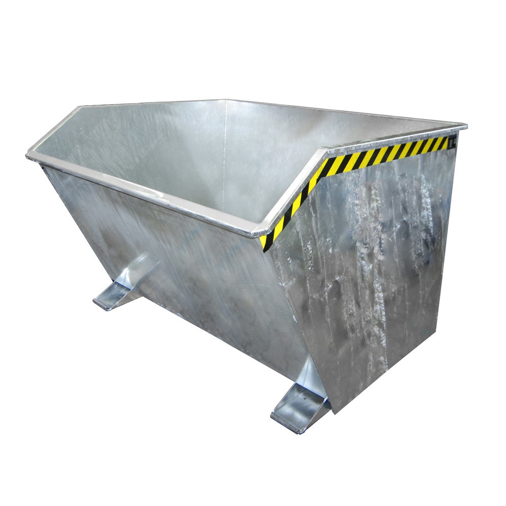 Produktabbildung Nr. 1: Bauer® Benne basculante à copeaux, fond intermédiaire en tôle perforée, galvanisée, capacité de charge 1 500 kg, volume 2,0 m³