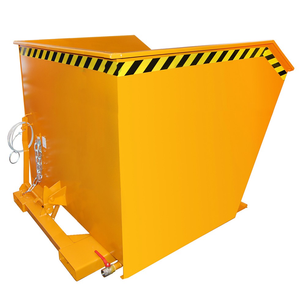Produktabbildung Nr. 1: Bauer® Benne de tri basculante, fond intermédiaire en tôle perforée, peinte, volume 2,0 m³, RAL 2000 orangé jaune
