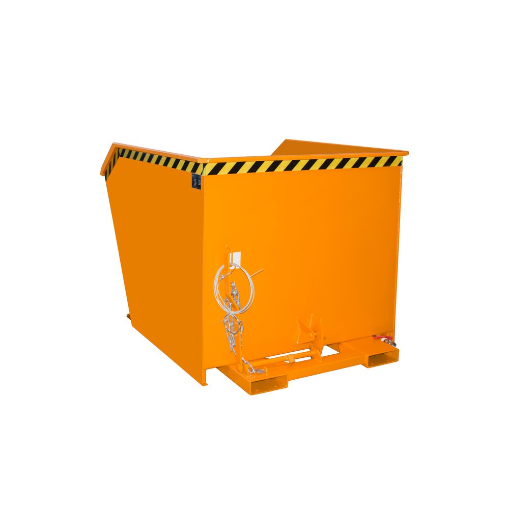 Produktabbildung Nr. 1: Bauer® Benne de tri basculante, fond intermédiaire en tôle perforée, peinte, volume 1,5 m³, RAL 2000 orangé jaune