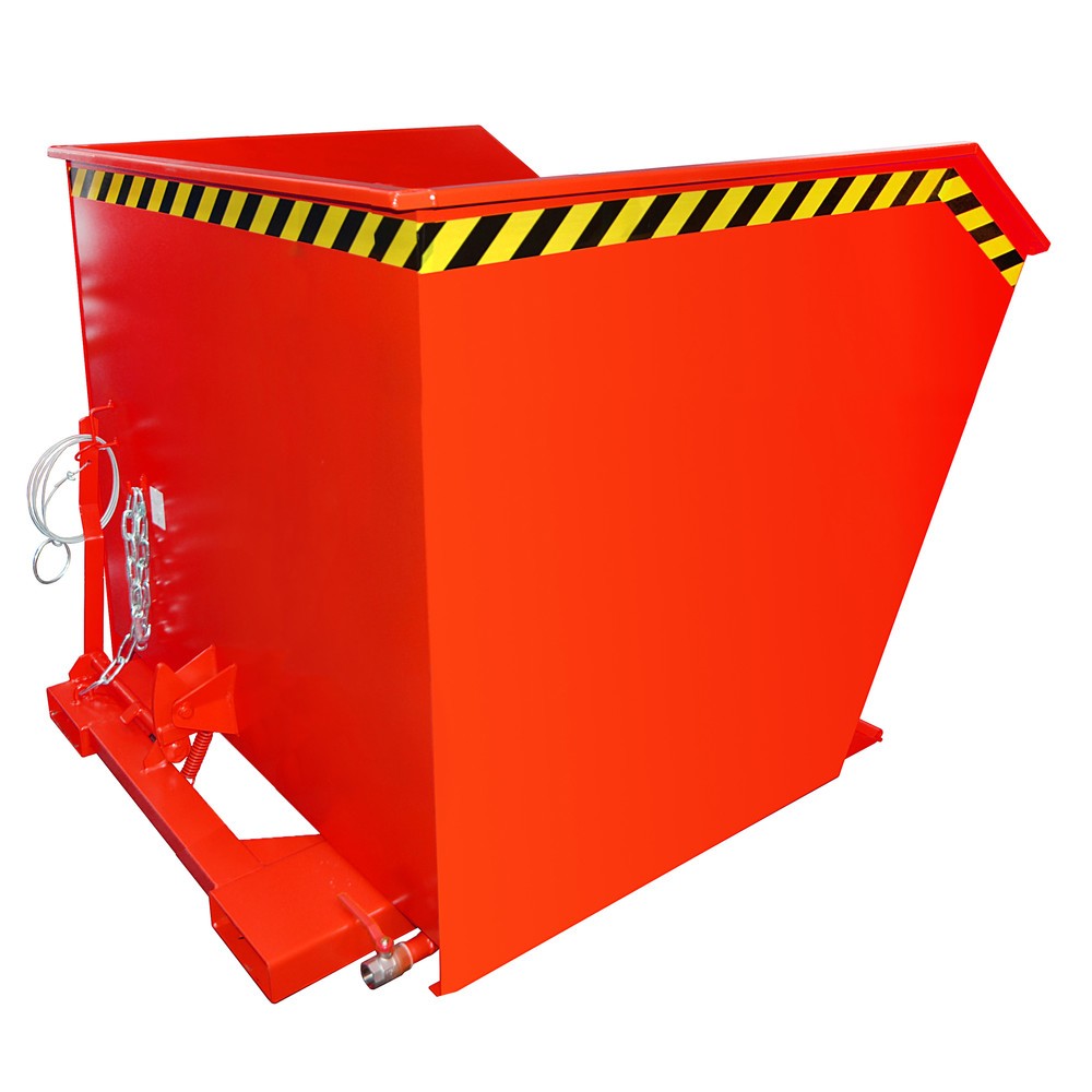 Produktabbildung Nr. 1: Bauer® Benne de tri basculante, fond intermédiaire en tôle perforée, peinte, volume 2,0 m³, RAL 3000 rouge feu