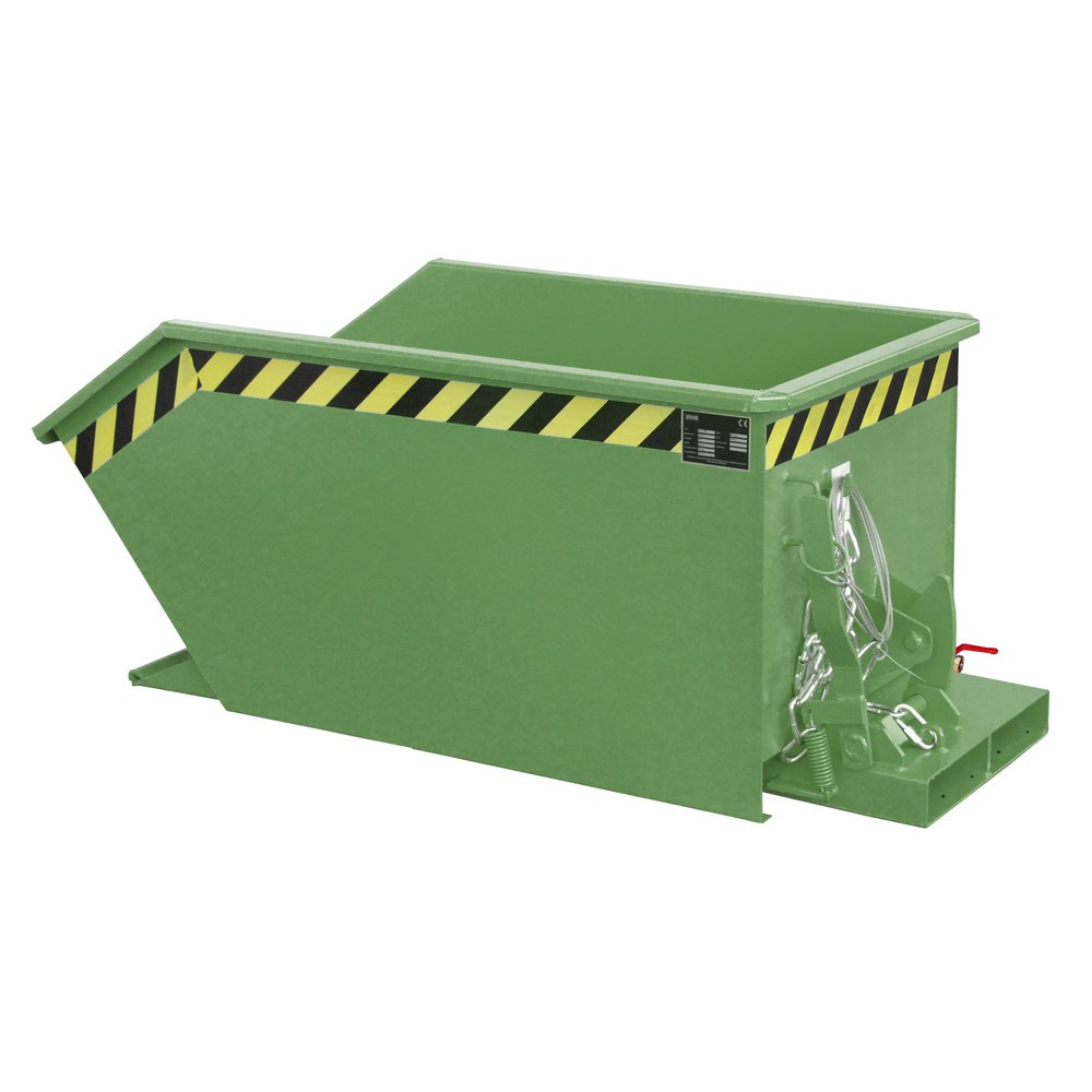 Produktabbildung Nr. 1: Bauer® Benne de tri basculante, fond intermédiaire en tôle perforée, peinte, volume 0,3 m³, RAL 6011 vert réséda