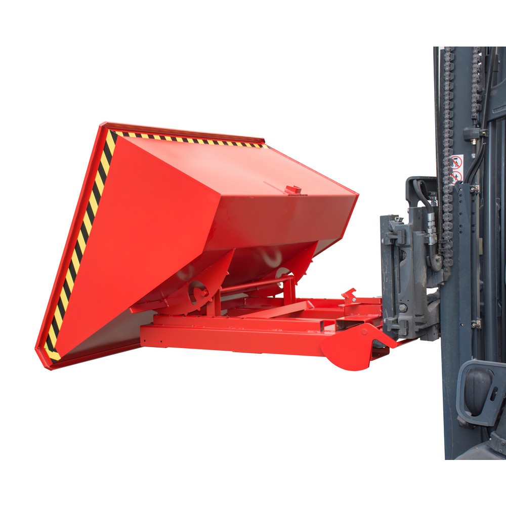 Produktabbildung Nr. 1: Bauer® Benne basculante à mécanisme automatique anti-chute, capacité de charge 1 000 kg, peinte, volume 0,9 m³, RAL 3000 rouge feu