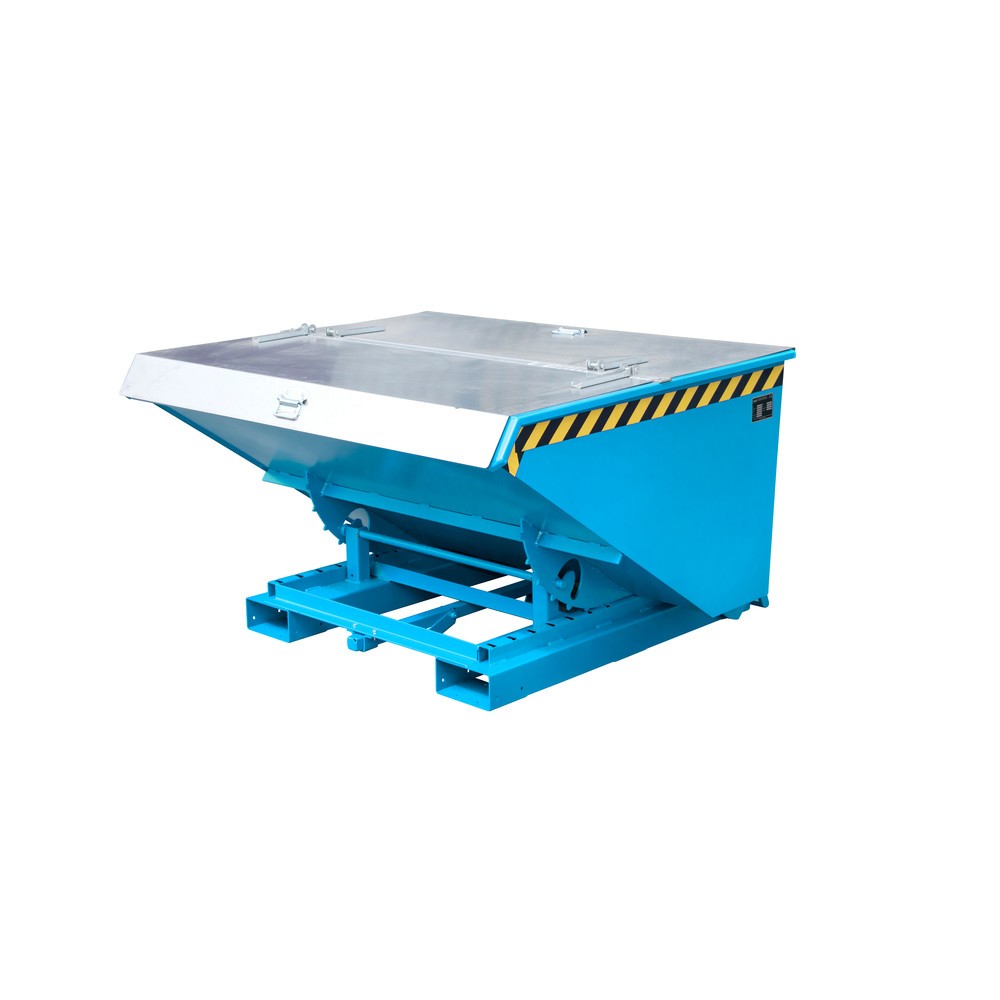 Produktabbildung Nr. 1: Bauer® Benne basculante à mécanisme automatique anti-chute, capacité de charge 1 000 kg, peinte, volume 0,9 m³, RAL 5012 bleu clair