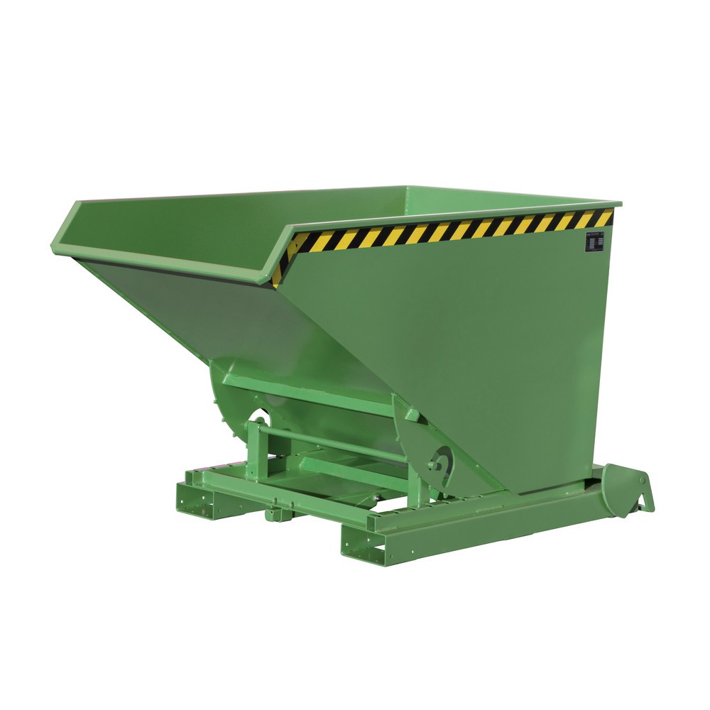 Produktabbildung Nr. 1: Bauer® Benne basculante à mécanisme automatique anti-chute, capacité de charge 1 500 kg, peinte, volume 1,2 m³, RAL 6011 vert réséda