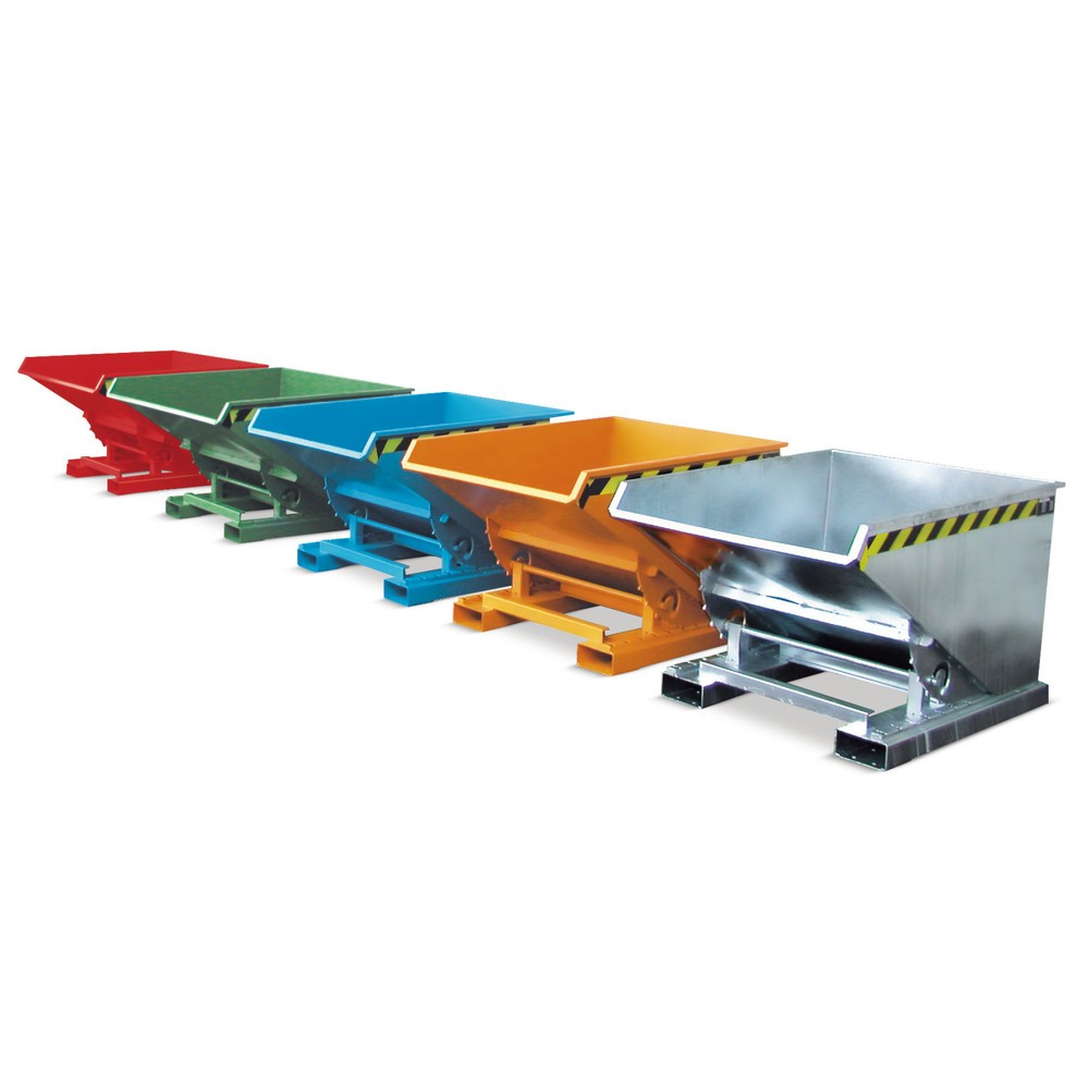 Produktabbildung Nr. 1: Bauer® Benne basculante avec mécanisme d’aide au basculement, galvanisée, capacité de charge 1 000 kg, volume 0,9 m³