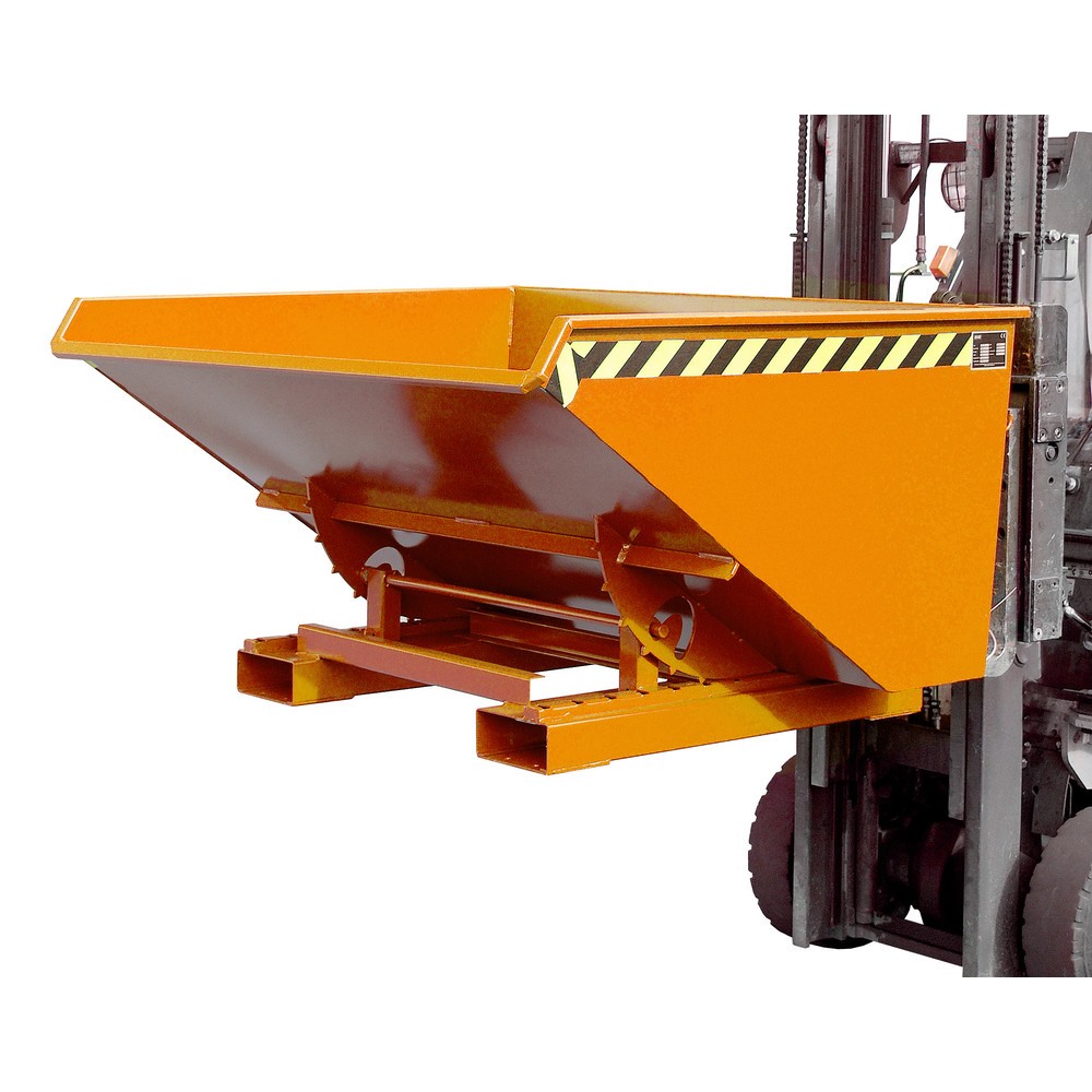 Produktabbildung Nr. 1: Bauer® Benne basculante avec mécanisme d'aide au basculement, peint, volume 0,9 m³, RAL 2000 orangé jaune