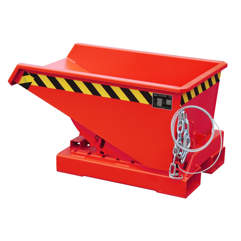 Produktabbildung Nr. 1: Bauer® Benne basculante avec mécanisme d'aide au basculement, peint, volume 0,15 m³, RAL 3000 rouge feu