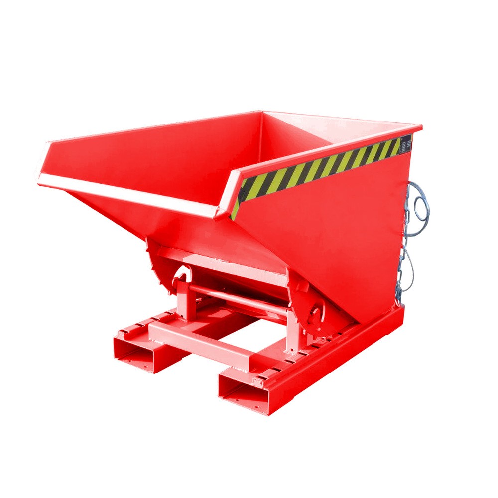 Produktabbildung Nr. 1: Bauer® Benne basculante avec mécanisme d'aide au basculement, peint, volume 0,3 m³, RAL 3000 rouge feu