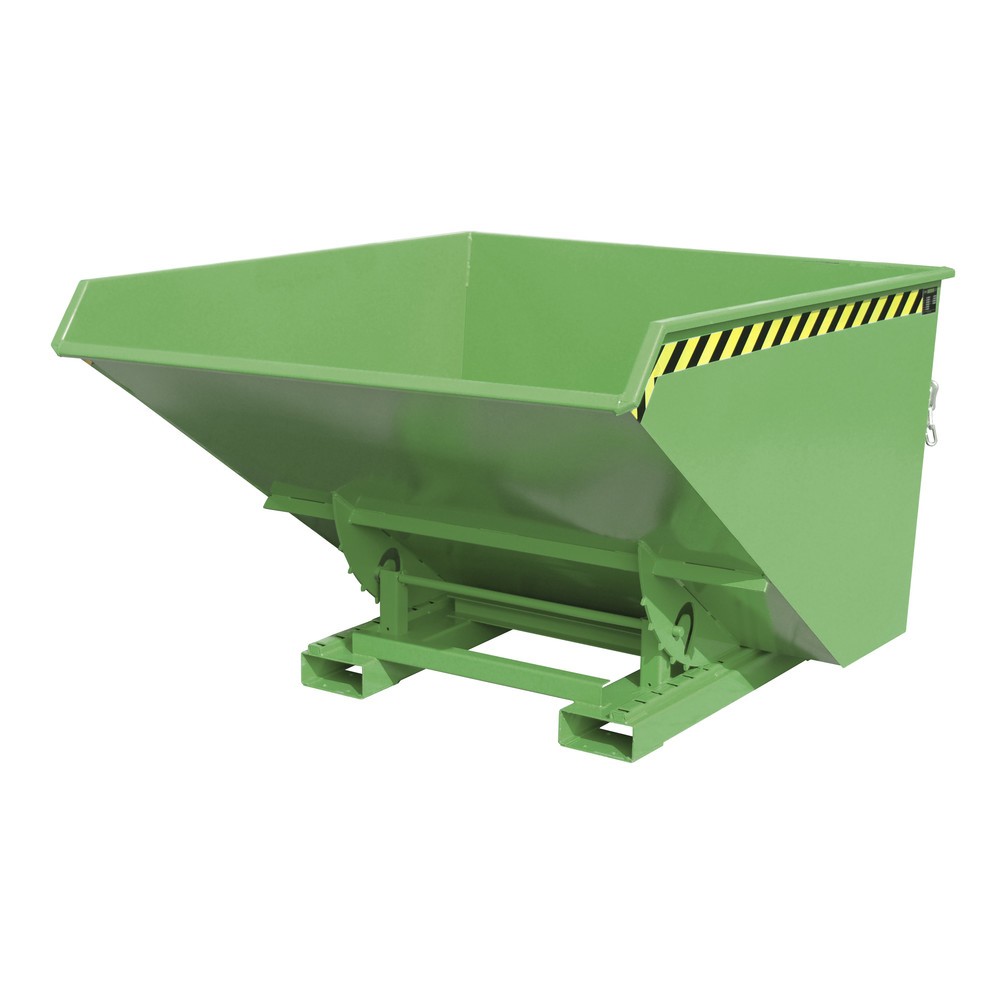 Produktabbildung Nr. 1: Bauer® Benne basculante avec mécanisme d'aide au basculement, peint, volume 1,7 m³, RAL 6011 vert réséda