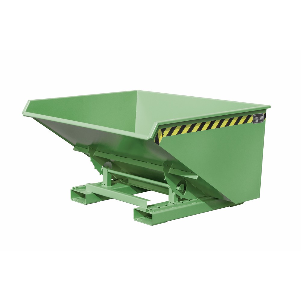 Produktabbildung Nr. 1: Bauer® Benne basculante avec mécanisme d'aide au basculement, peint, volume 0,9 m³, RAL 6011 vert réséda