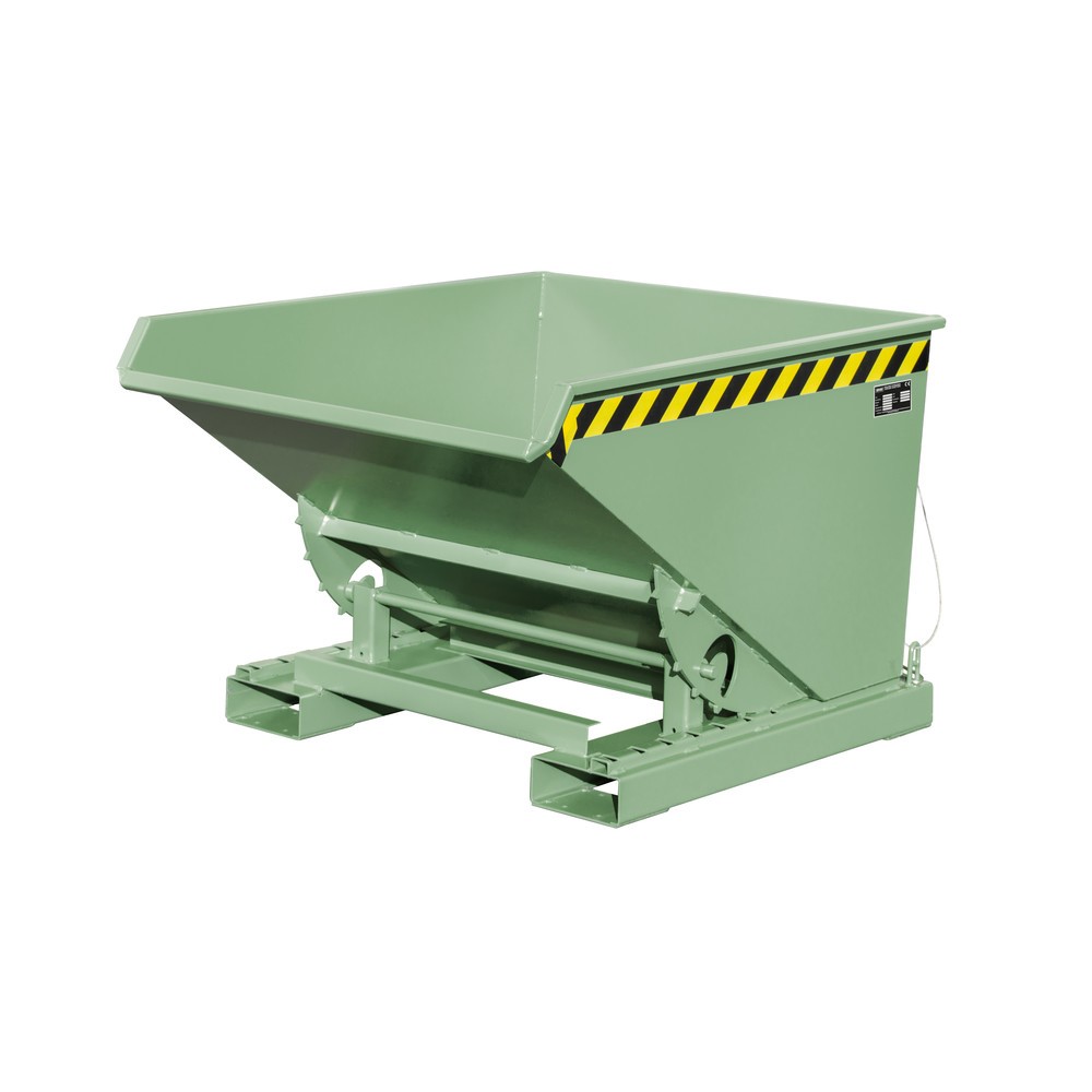 Produktabbildung Nr. 1: Bauer® Benne basculante avec mécanisme d'aide au basculement, peint, volume 0,6 m³, RAL 6011 vert réséda