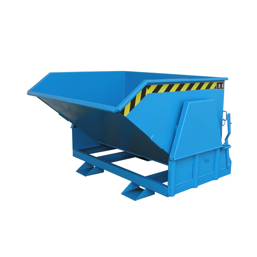 Produktabbildung Nr. 1: Bauer® Benne basculante avec mécanisme d'aide au basculement Premium, construction large, peint, sans couvercle, volume 0,8 m³, RAL 5012 bleu clair