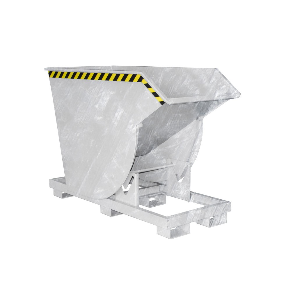 Produktabbildung Nr. 1: Bauer® Benne basculante avec mécanisme d’aide au basculement Premium, construction basse, galvanisée, sans couvercle, volume 0,75 m³