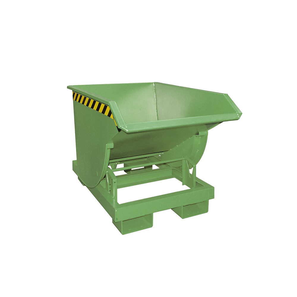 Produktabbildung Nr. 5: Bauer® Benne basculante avec mécanisme d'aide au basculement Premium, construction profonde, peint, sans couvercle, volume 0,3 m³, RAL 2000 orangé jaune