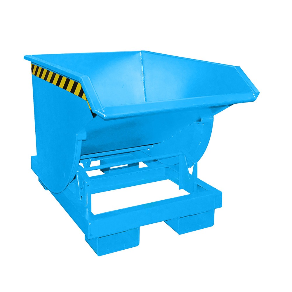 Produktabbildung Nr. 1: Bauer® Benne basculante avec mécanisme d'aide au basculement Premium, construction profonde, peint, sans couvercle, volume 0,5 m³, RAL 5012 bleu clair