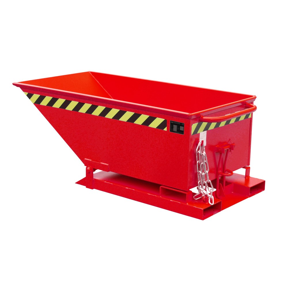 Produktabbildung Nr. 1: Bauer® Benne basculante, benne basse, peinte, volume 0,25 m³, RAL 3000 rouge feu