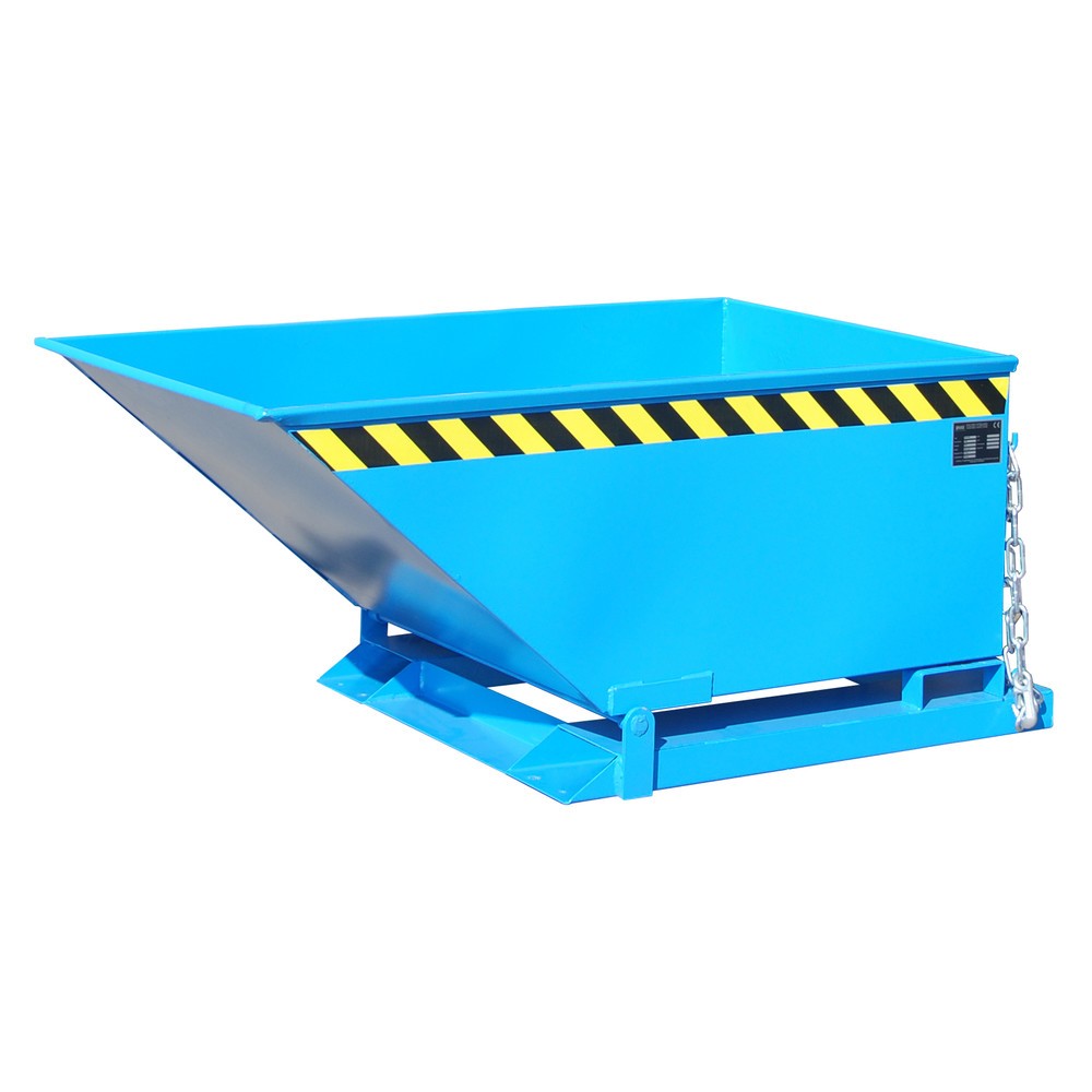 Illustration du produit: Bauer® Benne basculante, benne basse, peinte, volume 0,4 m³, RAL 5012 bleu clair