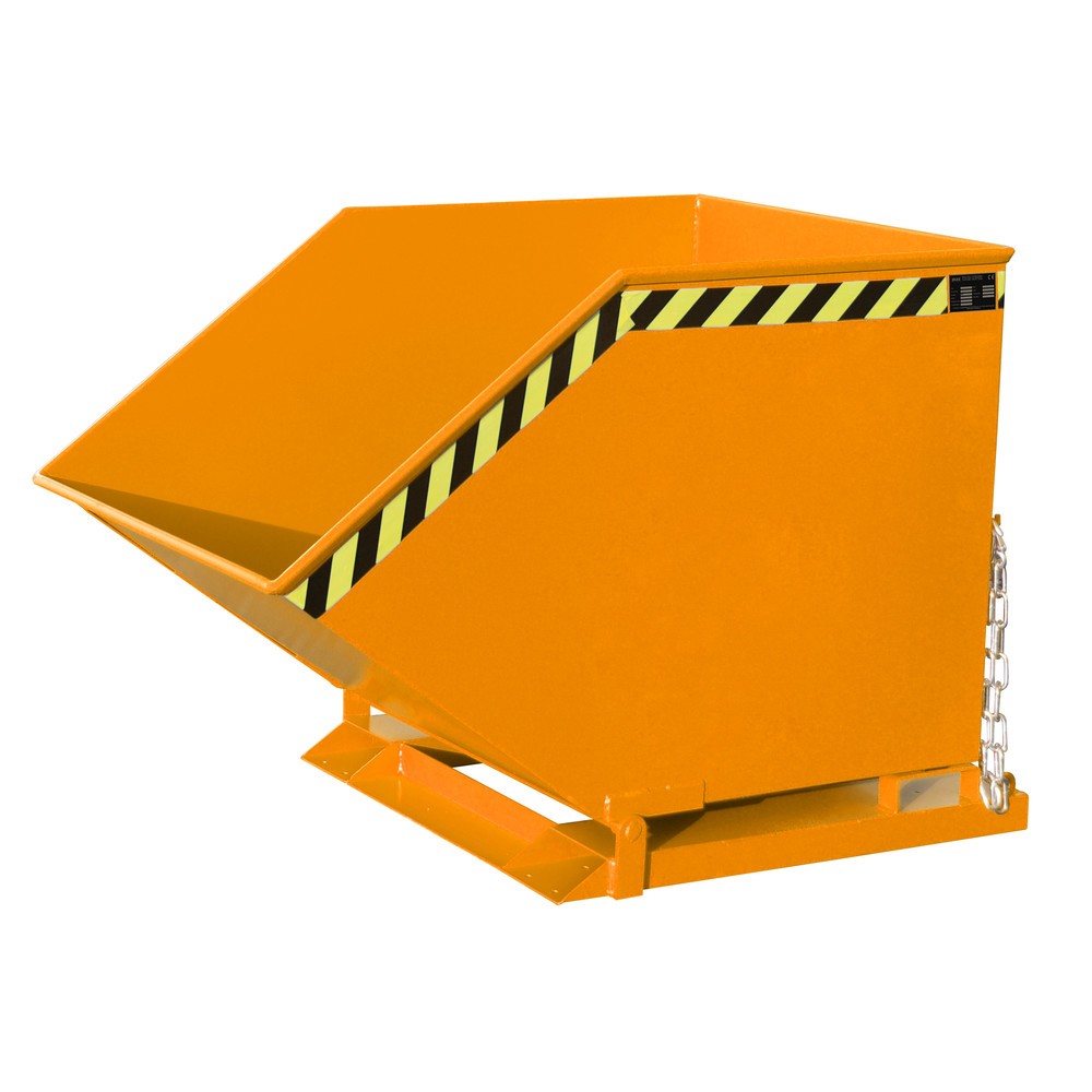 Illustration du produit: Bauer® Benne basculante, benne en forme de caisse, peinte, volume 0,8 m³, RAL 2000 orangé jaune
