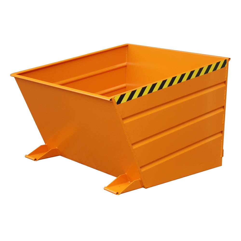 Illustration du produit: Bauer® Conteneur basculant compact, peint, volume 1 m³, RAL 2000 orangé jaune