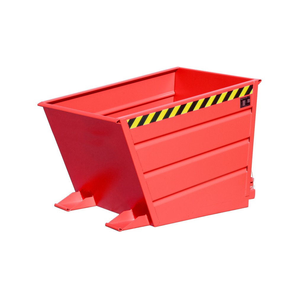 Produktabbildung Nr. 1: Bauer® Conteneur basculant compact, peint, volume 0,65 m³, RAL 3000 rouge feu