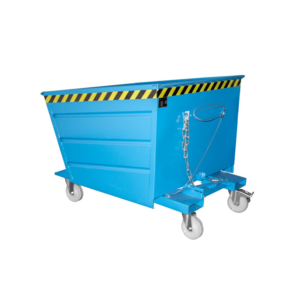 Produktabbildung Nr. 1: Bauer® Conteneur basculant compact, peint, volume 1 m³, RAL 5012 bleu clair
