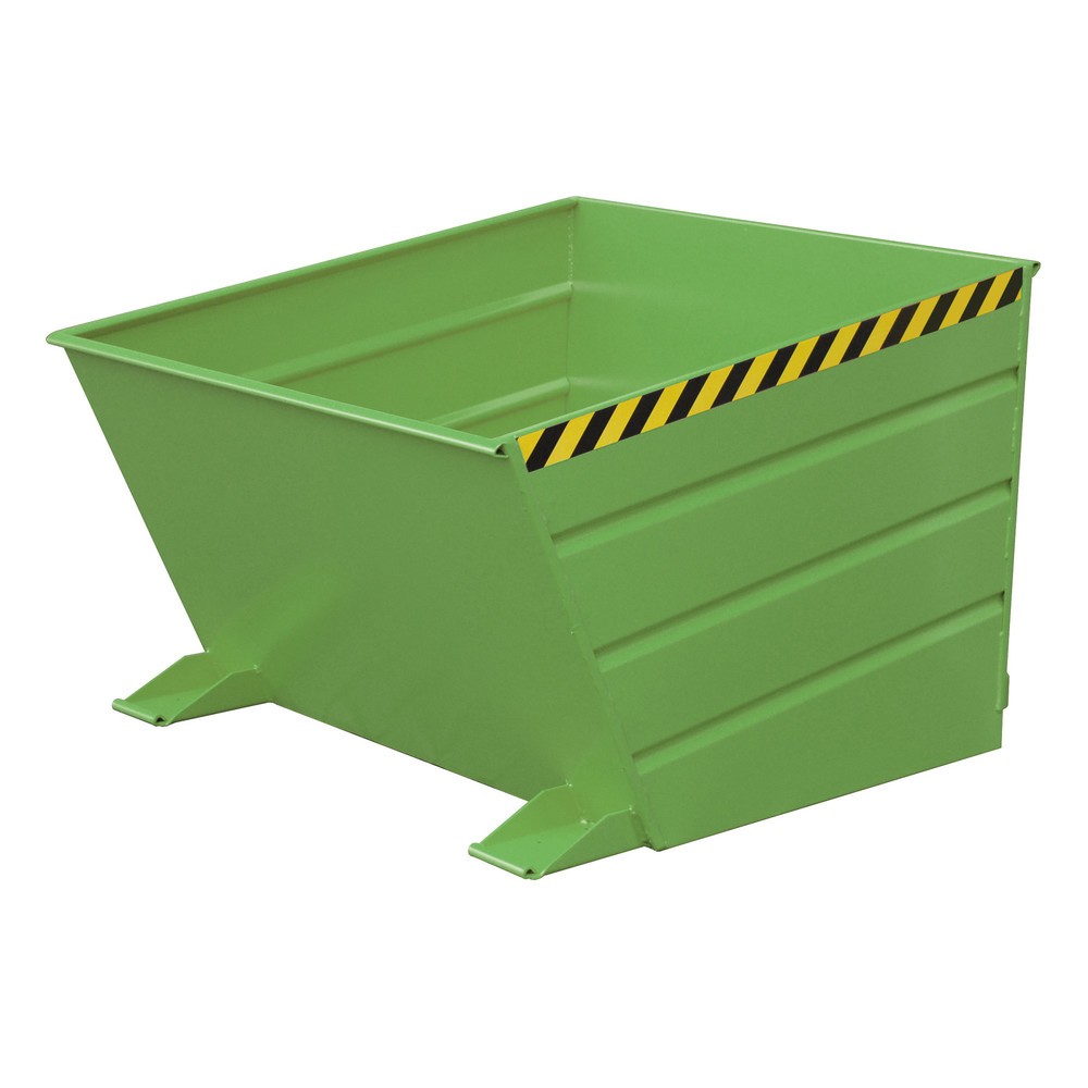 Produktabbildung Nr. 1: Bauer® Conteneur basculant compact, peint, volume 1 m³, RAL 6011 vert réséda