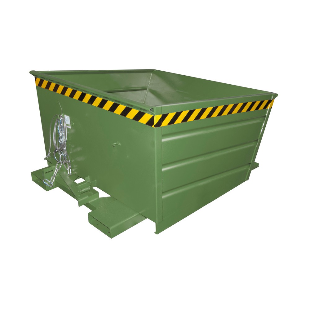 Illustration du produit: Bauer® Conteneur basculant compact, peint, volume 0,8 m³, RAL 6011 vert réséda