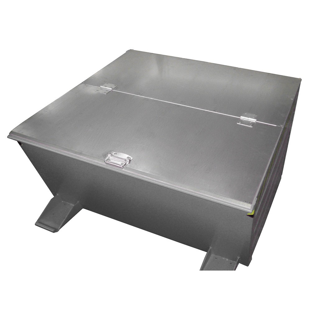 Illustration du produit: Bauer® Conteneur basculant compact, peint, volume 0,8 m³, RAL 7005 gris souris