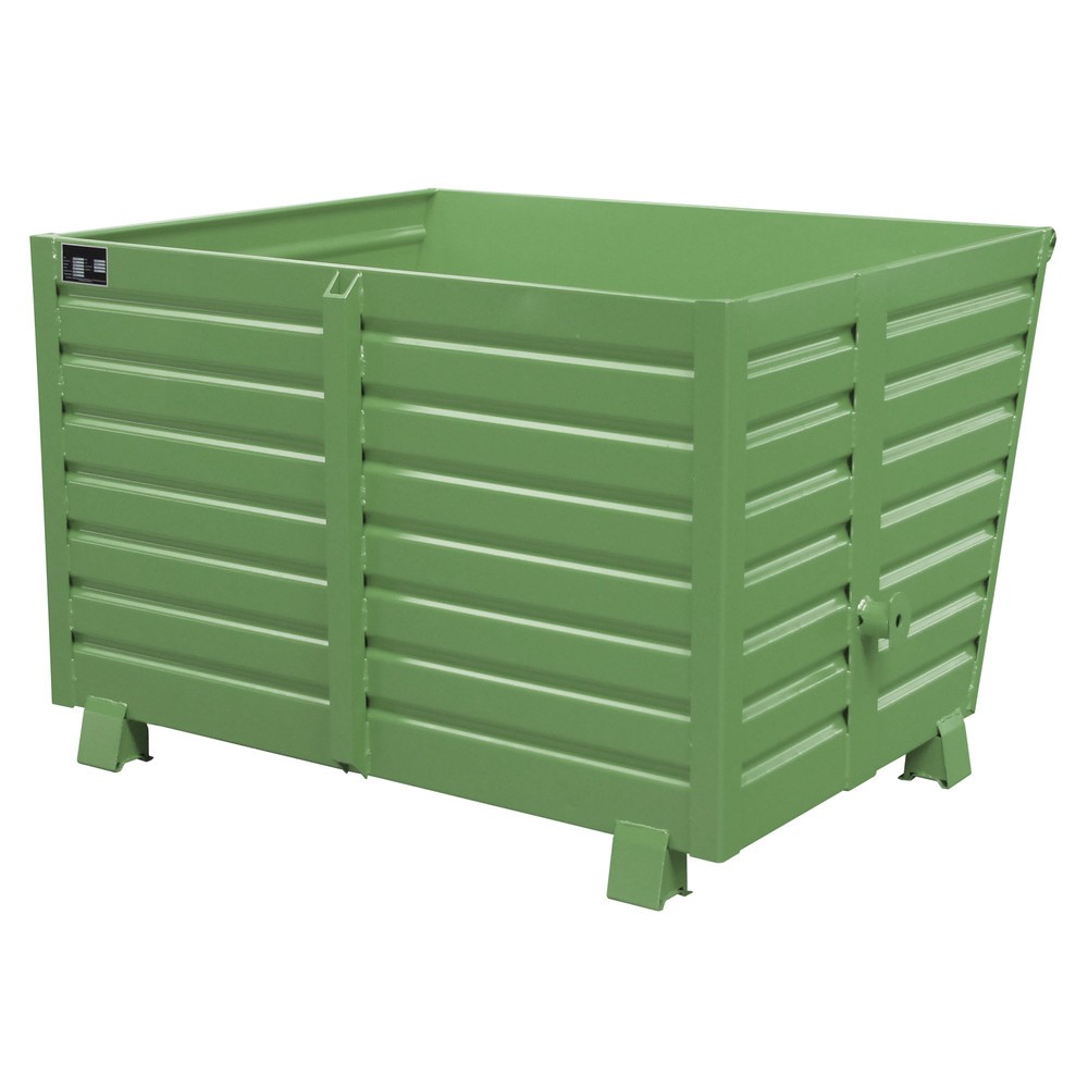 Produktabbildung Nr. 1: Bauer® Benne basculante empilable, peint, volume 1,5 m³, RAL 6011 vert réséda