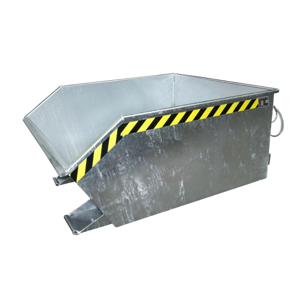 Illustration du produit: Bauer® Benne basculante, faible hauteur de construction, galvanisée, capacité de charge 1 000 kg, volume 0,5 m³
