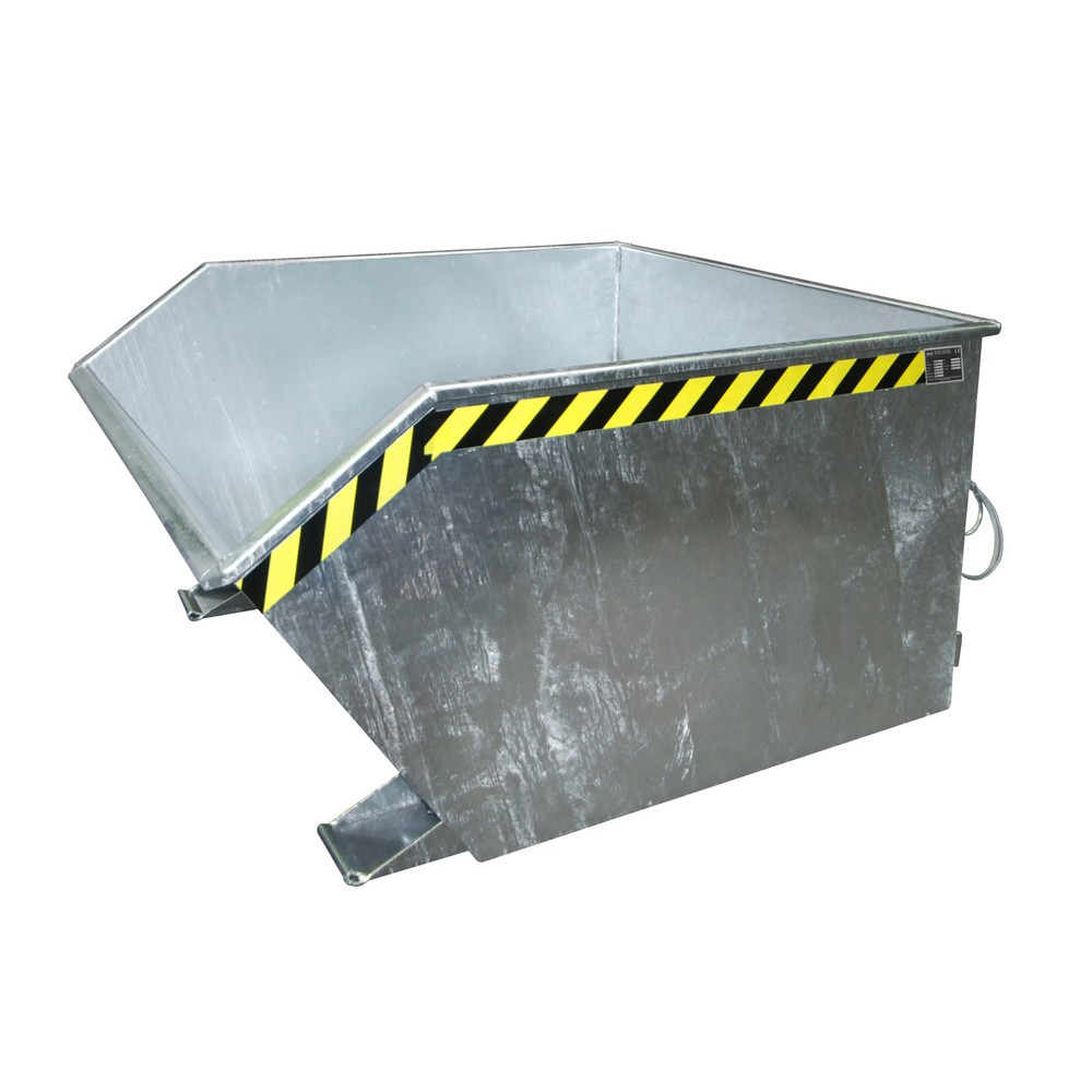 Produktabbildung Nr. 1: Bauer® Benne basculante, faible hauteur de construction, galvanisée, capacité de charge 1 500 kg, volume 1 m³