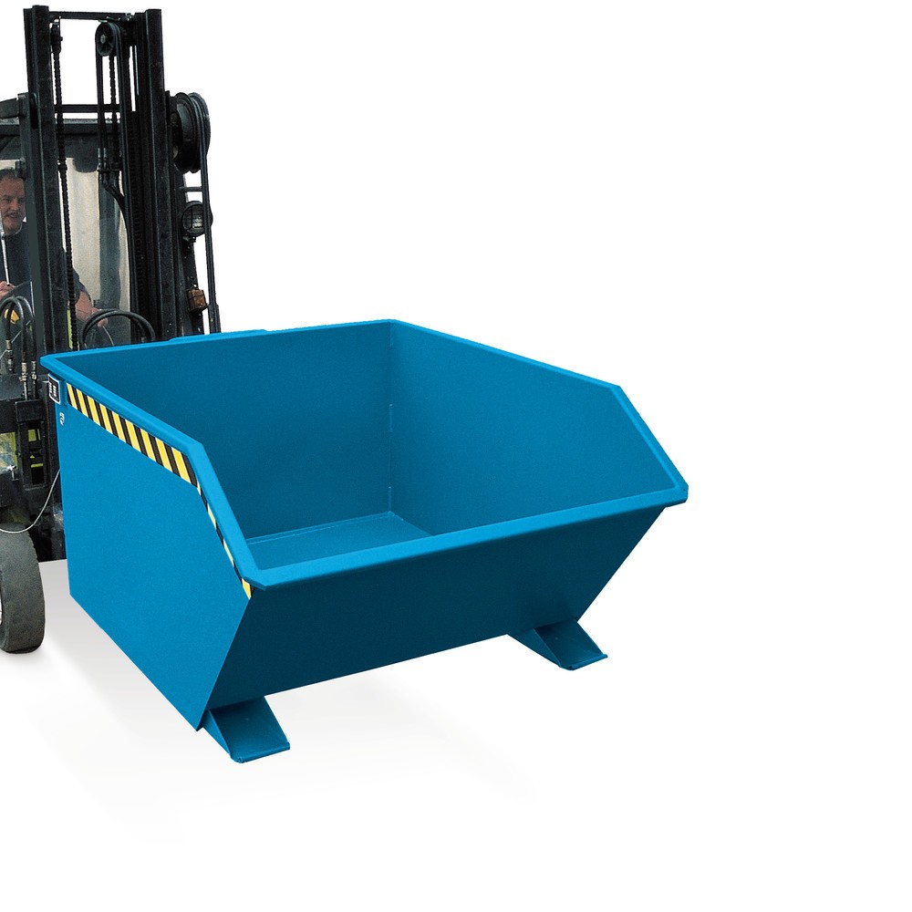 Produktabbildung Nr. 5: Bauer® Benne basculante, construction basse, peint, volume 1,5 m³, RAL 5012 bleu clair