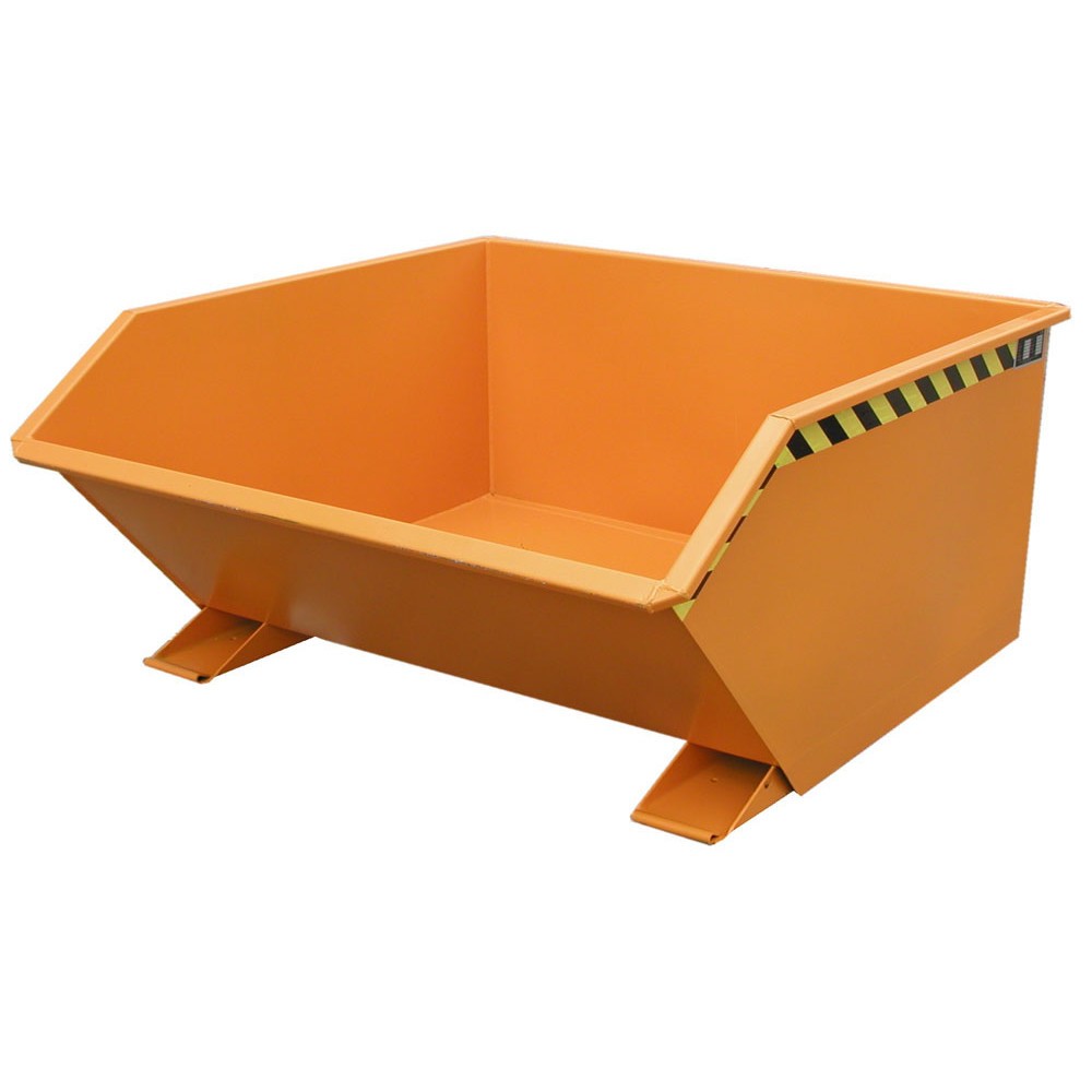Produktabbildung Nr. 1: Bauer® Benne basculante, construction basse, peint, volume 0,75 m³, RAL 2000 orangé jaune