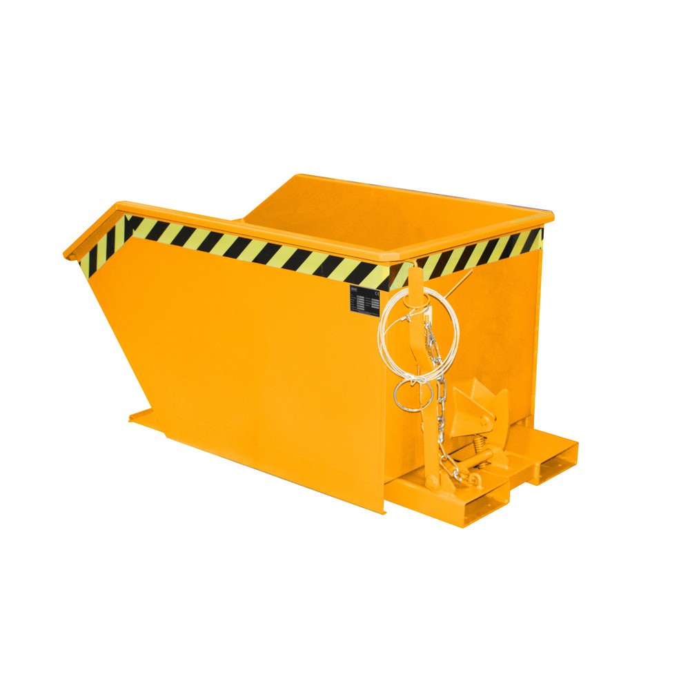 Produktabbildung Nr. 1: Bauer® Benne basculante, construction basse, peint, volume 0,5 m³, RAL 2000 orangé jaune